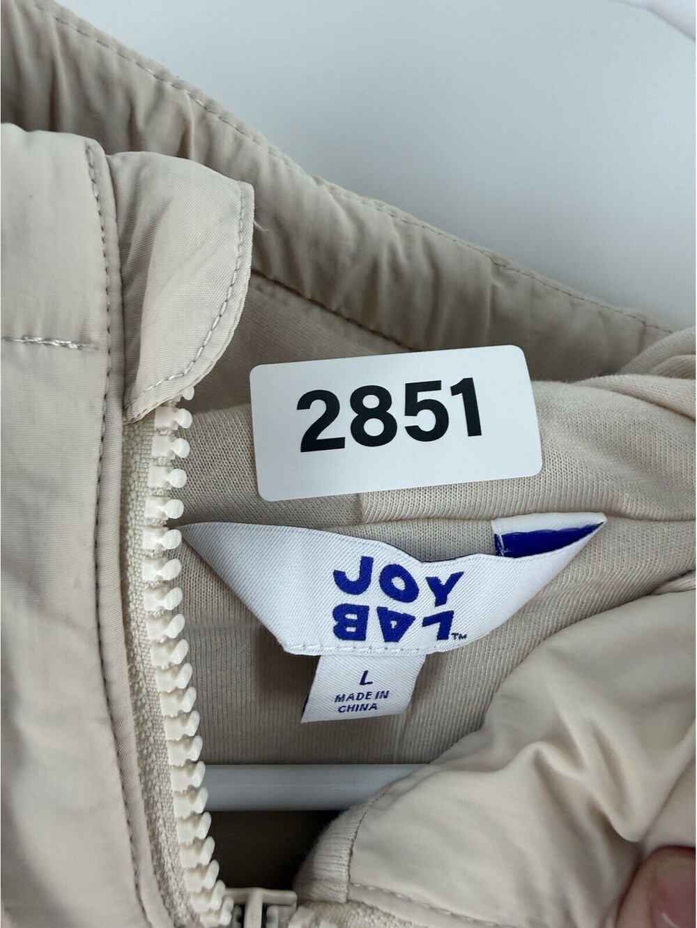 Joy Lab woman's size L long sleeve 1/2 zip extra soft pullover Tan NWT - Picture 2 of 8